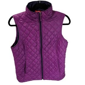 Izod Purple Quilted Puffer Vest Size Medium